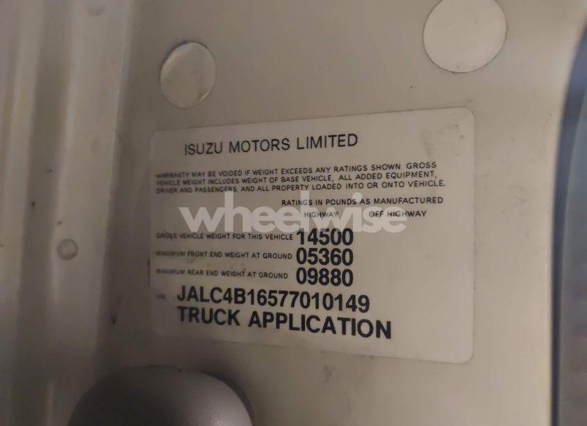 Photo 8 of 2007 Isuzu W4s042 NPR HD DSL REG (VIN JALC4B16577010149)