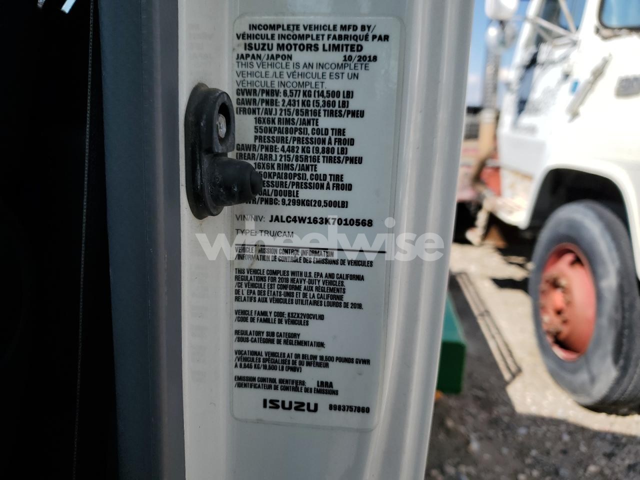 Photo 13 of 2019 ISUZU NPR HD (VIN JALC4W163K7010568)