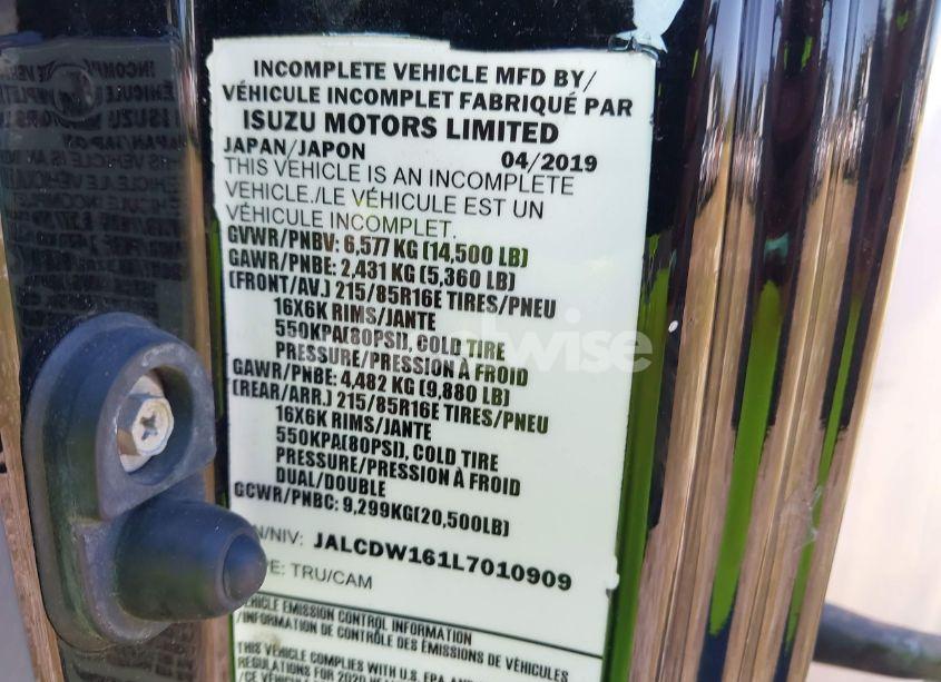 Photo 8 of 2020 Chevrolet 4500hd LCF DIESEL (VIN JALCDW161L7010909)