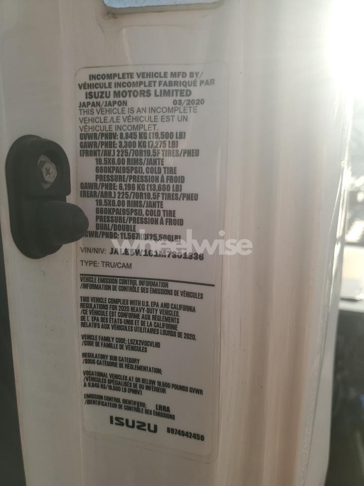 Photo 13 of 2021 ISUZU NRR (VIN JALE5W161M7301336)