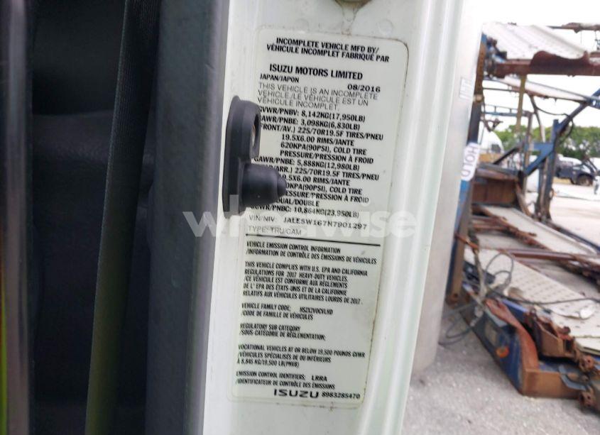 Photo 8 of 2017 Isuzu Nqr DSL REG AT (VIN JALE5W167H7901297)