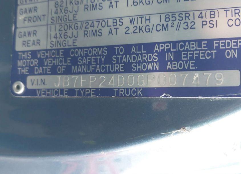 Photo 9 of 1986 Dodge D50 CUSTOM (VIN JB7FP24D0GP007479)