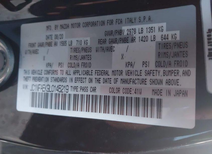 Photo 9 of 2020 Fiat 124 SPIDER ABARTH (VIN JC1NFAEK9L0145219)