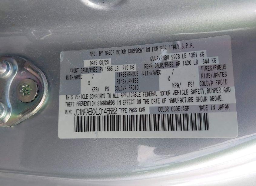 Photo 9 of 2020 Fiat 124 SPIDER ABARTH (VIN JC1NFAEKXL0145682)