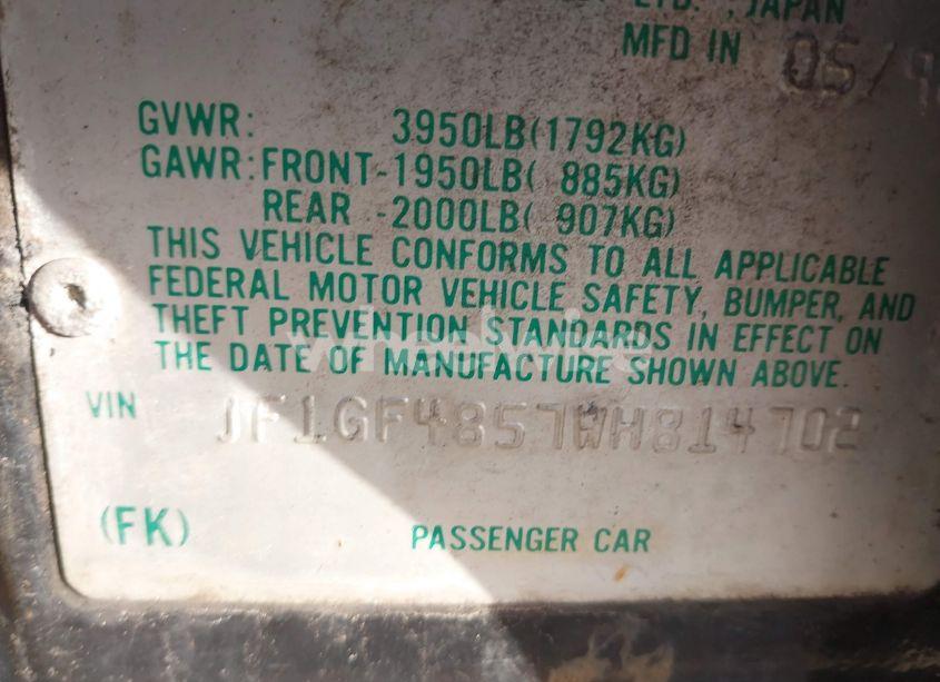 Photo 9 of 1998 Subaru Impreza (VIN JF1DF4857WH814702)