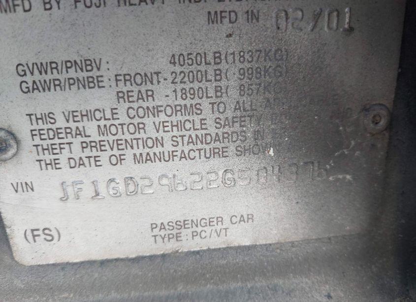 Photo 9 of 2002 Subaru Impreza WRX (VIN JF1GD29622G504376)