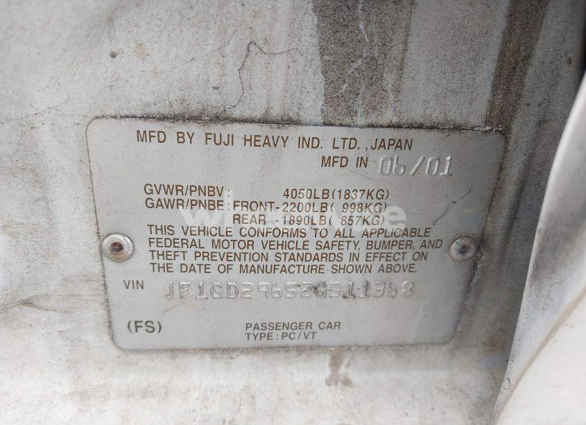 Photo 9 of 2002 Subaru Impreza WRX (VIN JF1GD29652G511368)