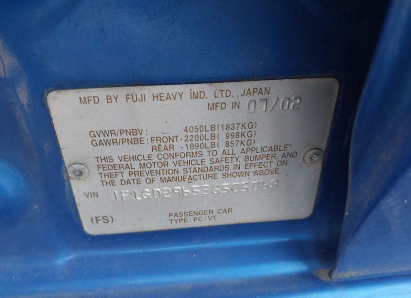 Photo 9 of 2003 Subaru Impreza WRX (VIN JF1GD29653G505068)