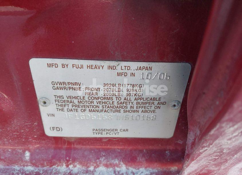 Photo 9 of 2007 Subaru Impreza 2.5I (VIN JF1GD61687H510168)