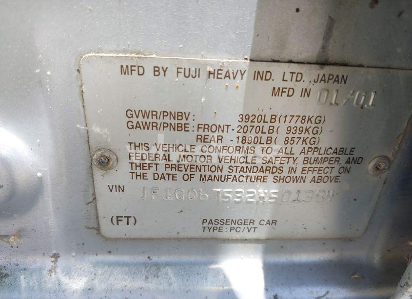 Photo 9 of 2002 Subaru Impreza 2.5RS (VIN JF1GD67532H501384)