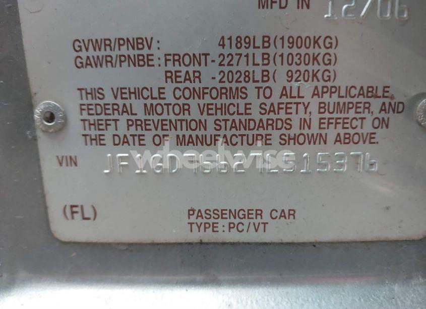 Photo 9 of 2007 Subaru Impreza WRX STI (VIN JF1GD76627L515376)