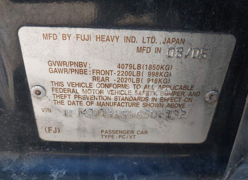 Photo 9 of 2006 Subaru Impreza WRX/WRX LIMITED/WRX TR (VIN JF1GD79656G504732)