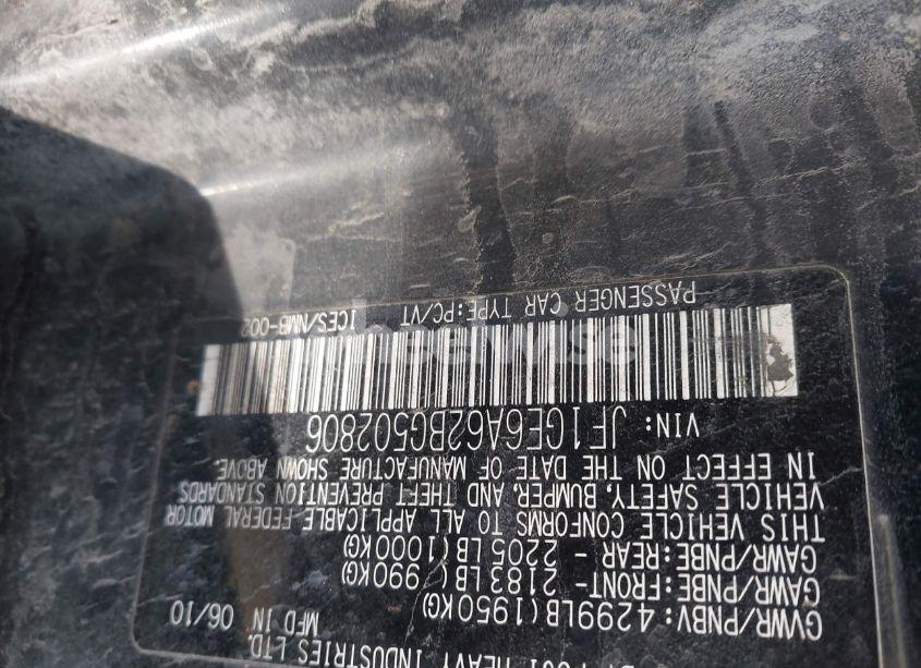 Photo 9 of 2011 Subaru Impreza 2.5I (VIN JF1GE6A62BG502806)