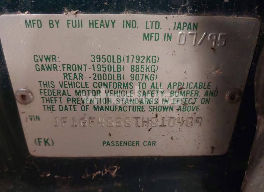 Photo 9 of 1996 Subaru Impreza OUTBACK (VIN JF1GF4858TH810489)