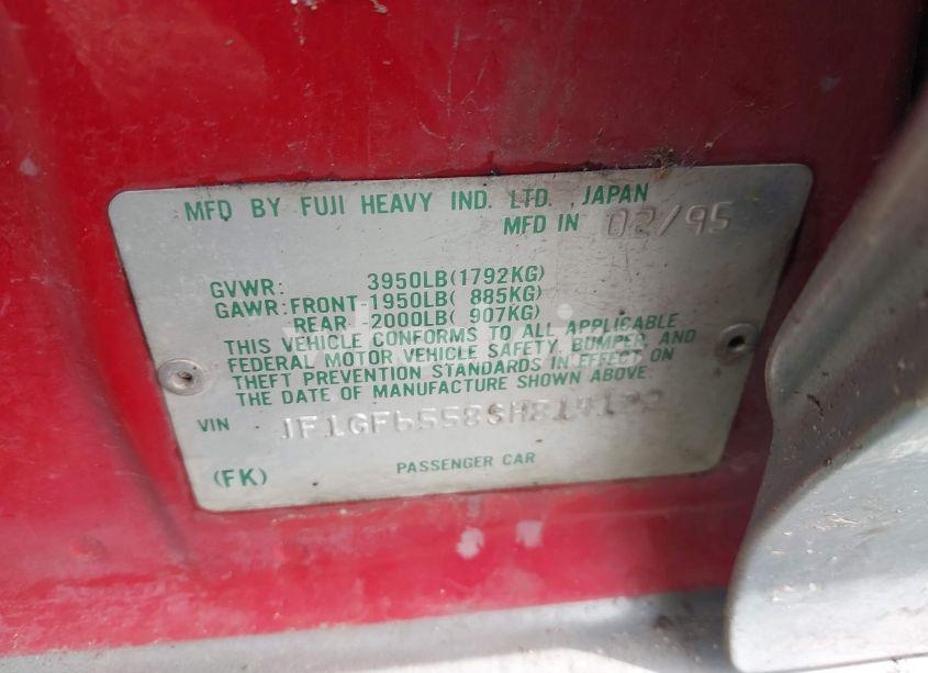 Photo 9 of 1995 Subaru Impreza LX (VIN JF1GF6558SH814122)