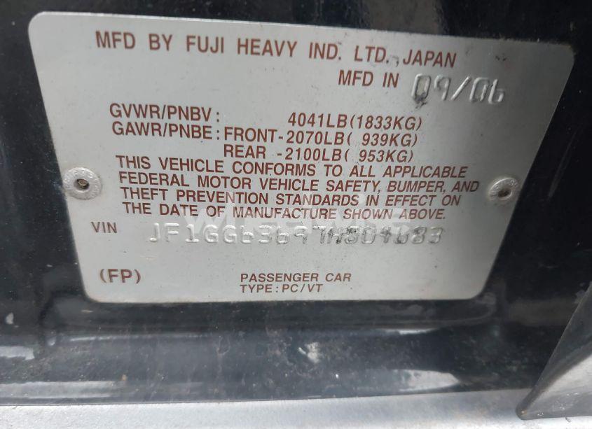 Photo 9 of 2007 Subaru Impreza OUTBACK SPORT (VIN JF1GG63697H804683)