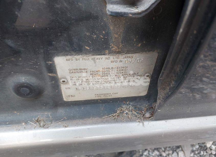 Photo 9 of 2002 Subaru Impreza OUTBACK SPORT (VIN JF1GG68562G834898)