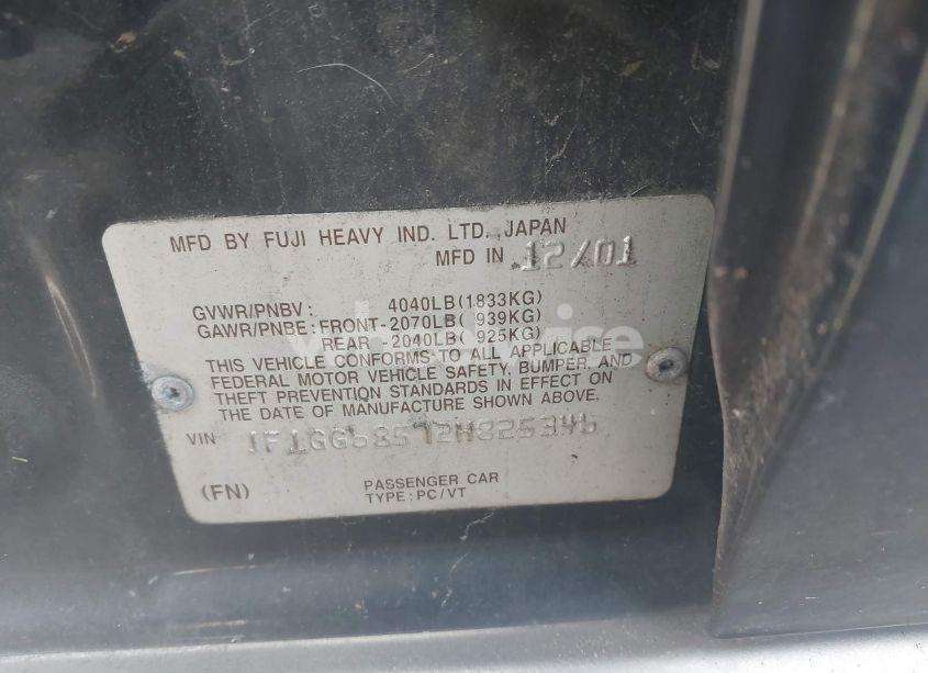 Photo 9 of 2002 Subaru Impreza OUTBACK SPORT (VIN JF1GG68572H825346)