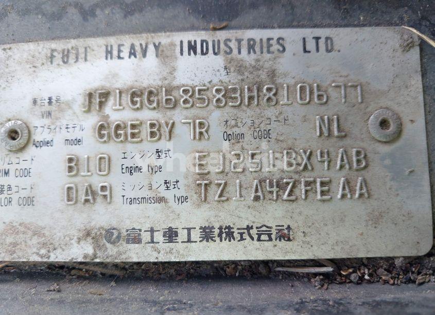 Photo 9 of 2003 Subaru Impreza OUTBACK SPORT (VIN JF1GG68583H810677)