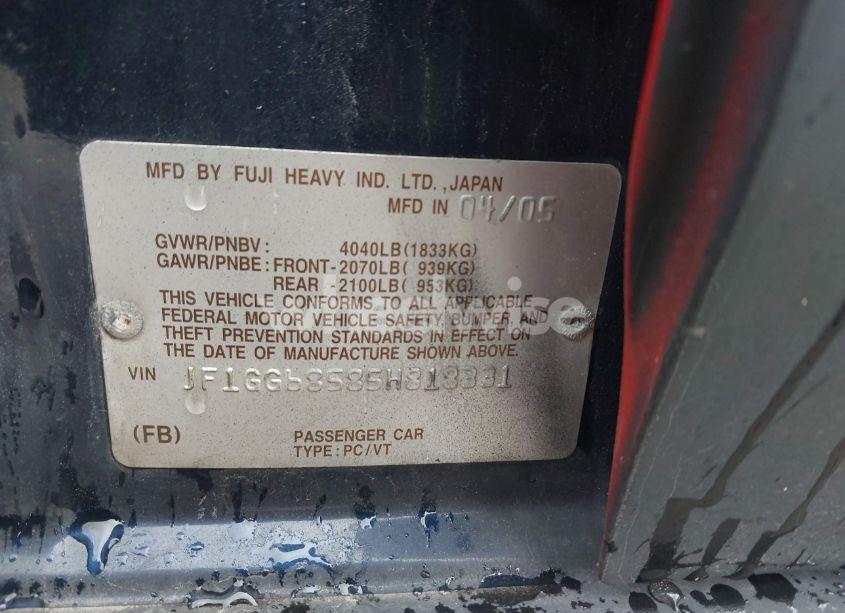 Photo 9 of 2005 Subaru Impreza OUTBACK SPORT BASE W/SPECIAL EDITION (VIN JF1GG68585H818331)