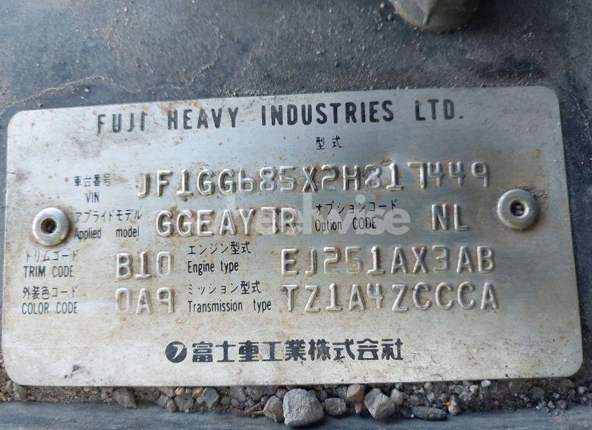 Photo 9 of 2002 Subaru Impreza OUTBACK SPORT (VIN JF1GG685X2H817449)