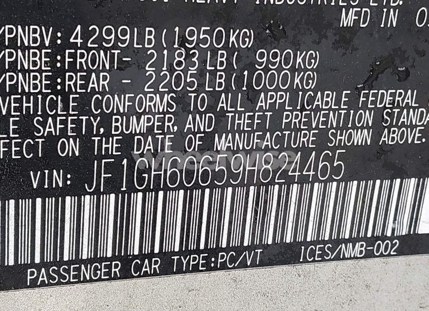 Photo 9 of 2009 Subaru Impreza 2.5I (VIN JF1GH60659H824465)