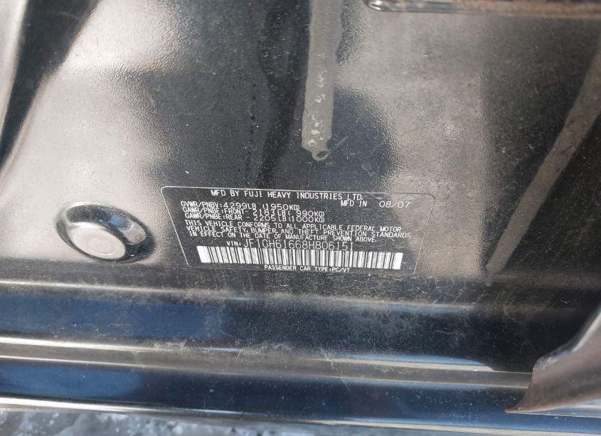 Photo 9 of 2008 Subaru Impreza 2.5I (VIN JF1GH61668H806151)