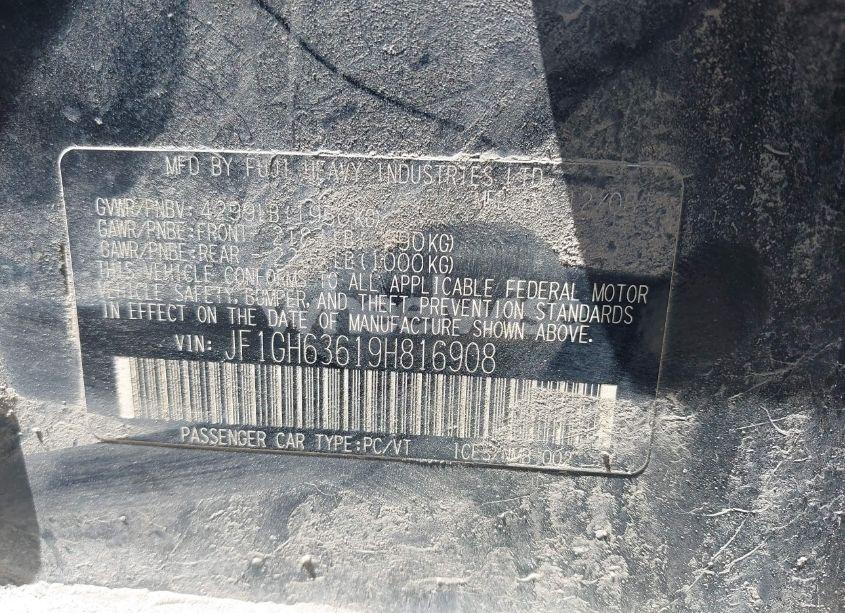 Photo 9 of 2009 Subaru Impreza OUTBACK SPORT (VIN JF1GH63619H816908)