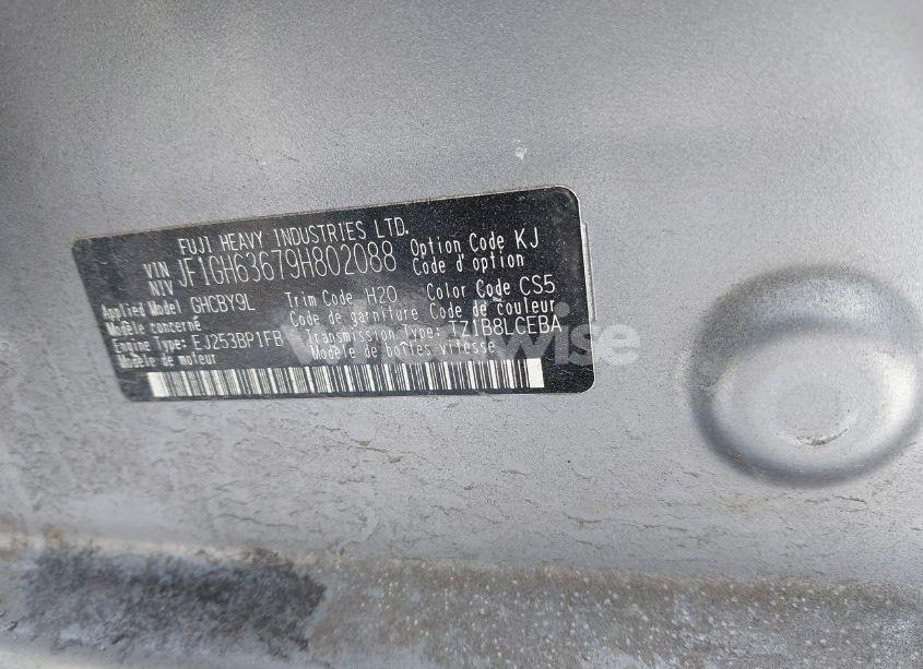 Photo 9 of 2009 Subaru Impreza OUTBACK SPORT (VIN JF1GH63679H802088)