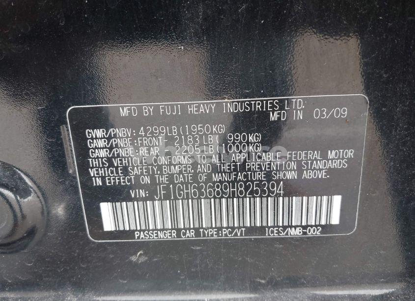 Photo 9 of 2009 Subaru Impreza OUTBACK SPORT (VIN JF1GH63689H825394)