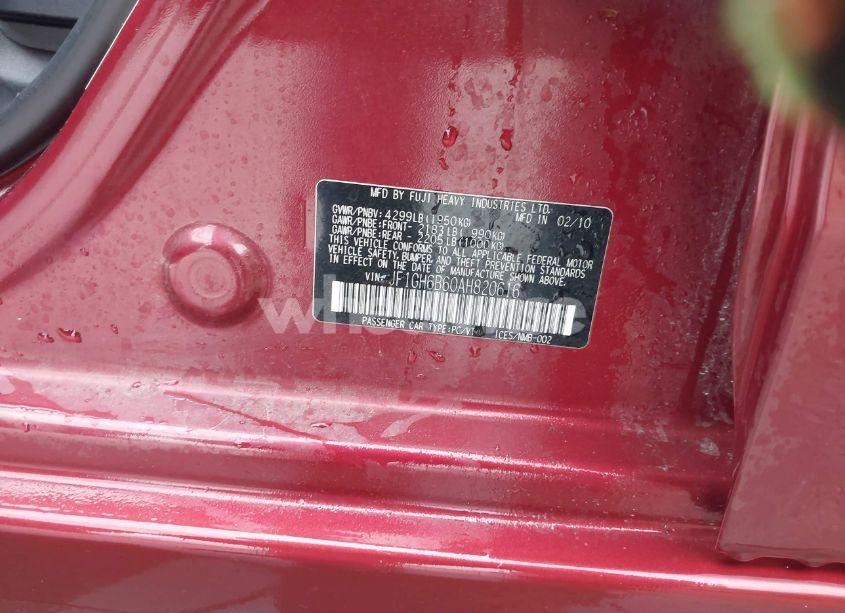Photo 9 of 2010 Subaru Impreza 2.5I PREMIUM (VIN JF1GH6B60AH820616)