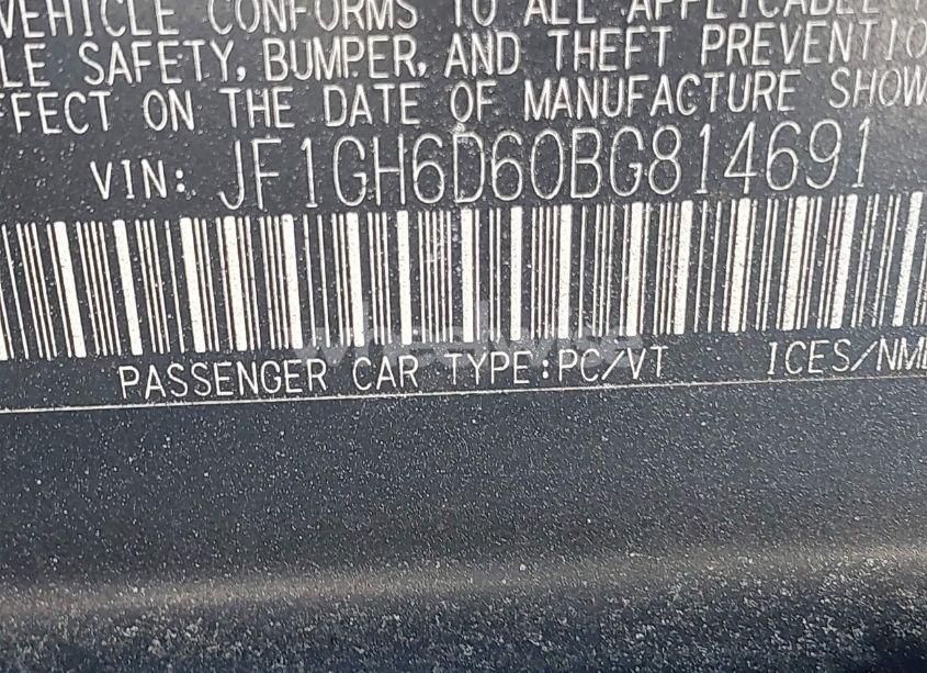 Photo 9 of 2011 Subaru Impreza OUTBACK SPORT (VIN JF1GH6D60BG814691)