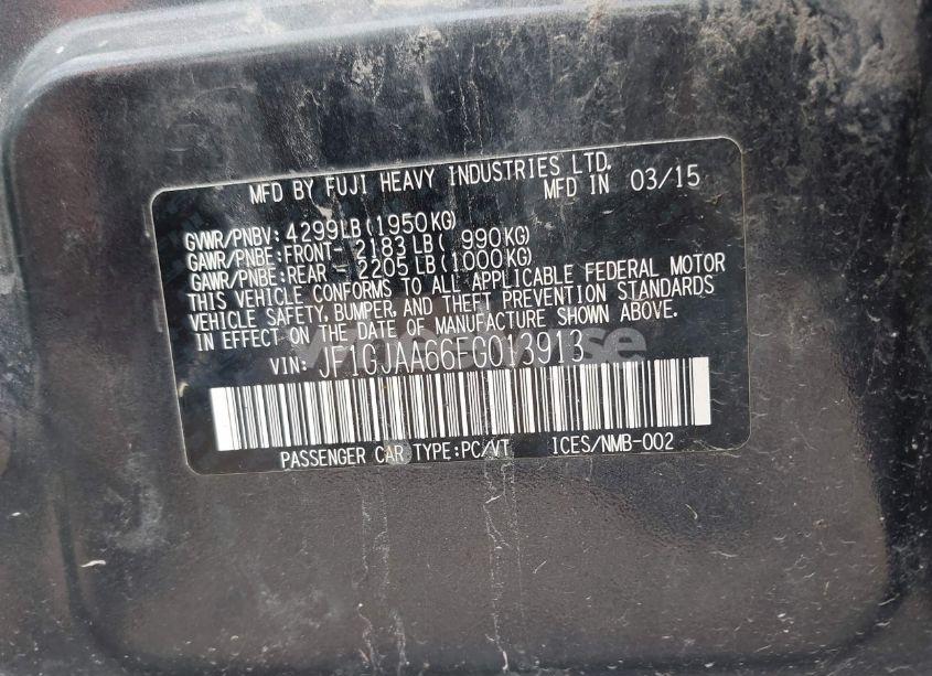 Photo 9 of 2015 Subaru Impreza 2.0I (VIN JF1GJAA66FG013913)