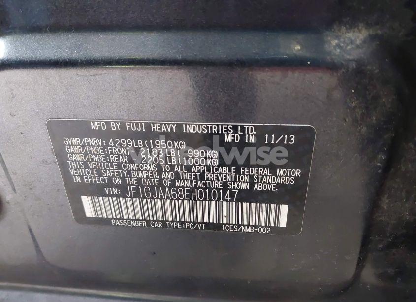 Photo 9 of 2014 Subaru Impreza 2.0I (VIN JF1GJAA68EH010147)