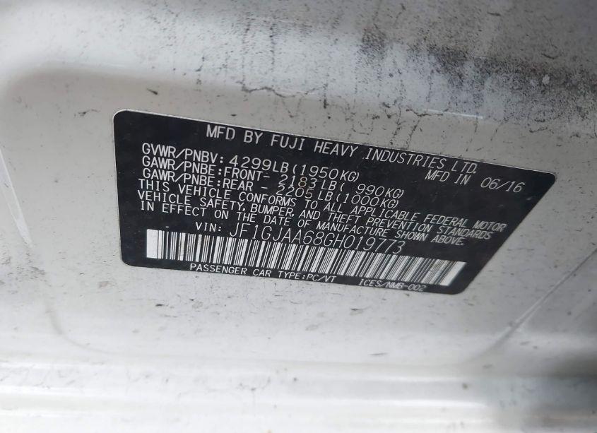 Photo 9 of 2016 Subaru Impreza 2.0I (VIN JF1GJAA68GH019773)