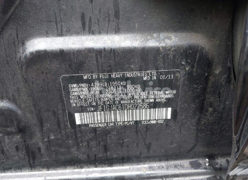 Photo 9 of 2013 Subaru Impreza 2.0I PREMIUM (VIN JF1GJAC61DH022586)