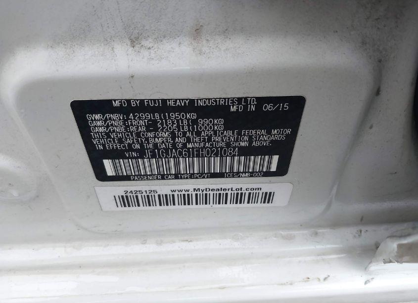 Photo 9 of 2015 Subaru Impreza 2.0I PREMIUM (VIN JF1GJAC61FH021084)