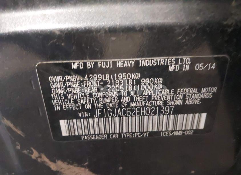 Photo 9 of 2014 Subaru Impreza 2.0I PREMIUM (VIN JF1GJAC62EH021397)