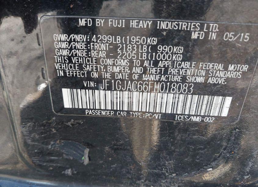 Photo 9 of 2015 Subaru Impreza 2.0I PREMIUM (VIN JF1GJAC66FH018083)