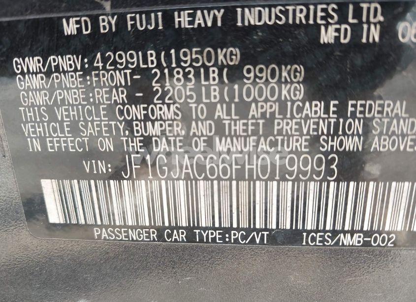 Photo 9 of 2015 Subaru Impreza 2.0I PREMIUM (VIN JF1GJAC66FH019993)