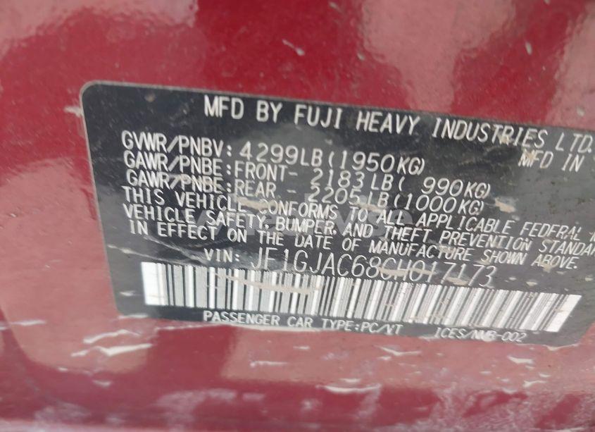 Photo 9 of 2012 Subaru Impreza 2.0I PREMIUM (VIN JF1GJAC68CH017173)