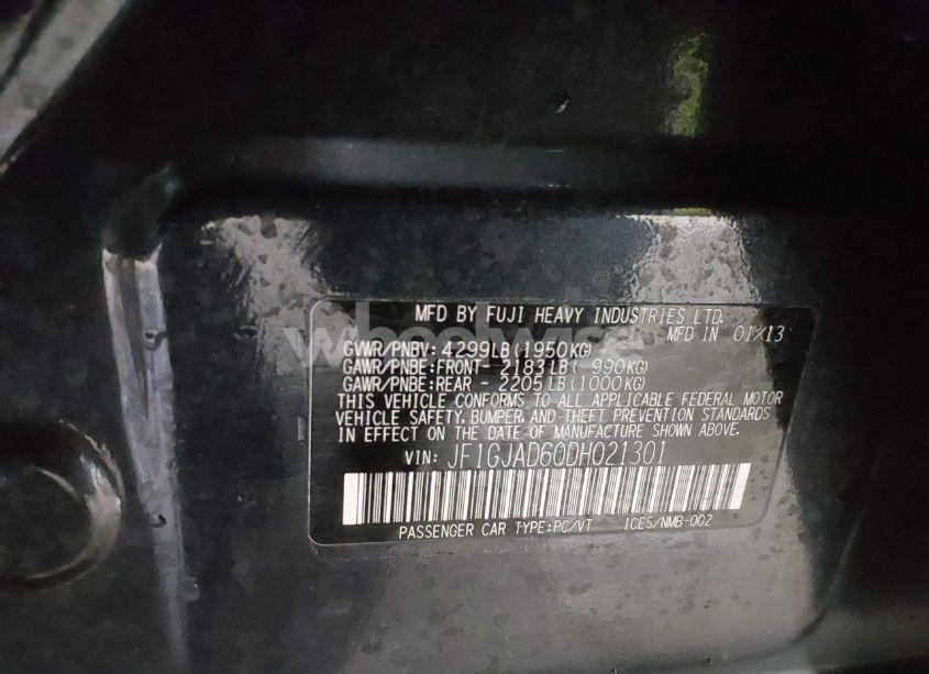 Photo 9 of 2013 Subaru Impreza 2.0I PREMIUM (VIN JF1GJAD60DH021301)