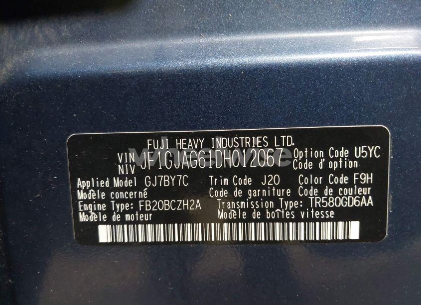 Photo 17 of 2013 Subaru Impreza 2.0I LIMITED (VIN JF1GJAG61DH012067)