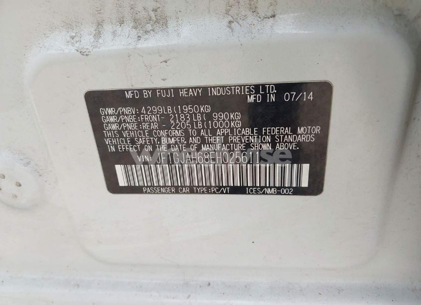 Photo 9 of 2014 Subaru Impreza 2.0I LIMITED (VIN JF1GJAH68EH025611)
