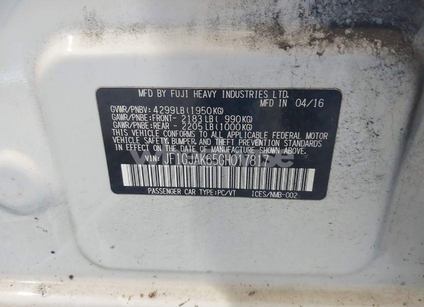 Photo 9 of 2016 Subaru Impreza 2.0I LIMITED (VIN JF1GJAK65GH017817)