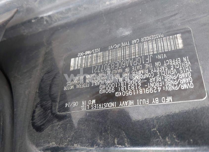 Photo 9 of 2014 Subaru Impreza 2.0I (VIN JF1GPAA60E8307721)