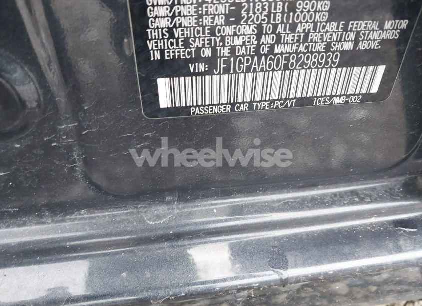 Photo 9 of 2015 Subaru Impreza 2.0I (VIN JF1GPAA60F8298939)