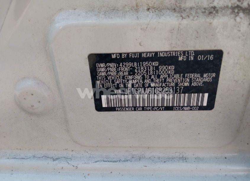 Photo 9 of 2016 Subaru Impreza 2.0I (VIN JF1GPAA61G8253137)