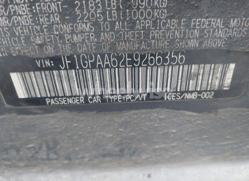 Photo 9 of 2014 Subaru Impreza 2.0I (VIN JF1GPAA62E9266356)