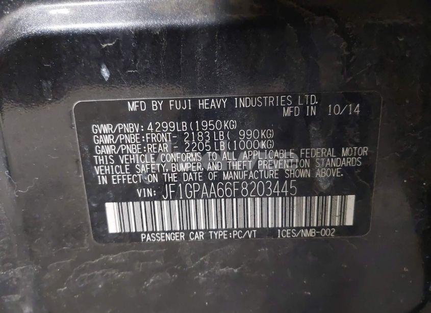 Photo 9 of 2015 Subaru Impreza 2.0I (VIN JF1GPAA66F8203445)